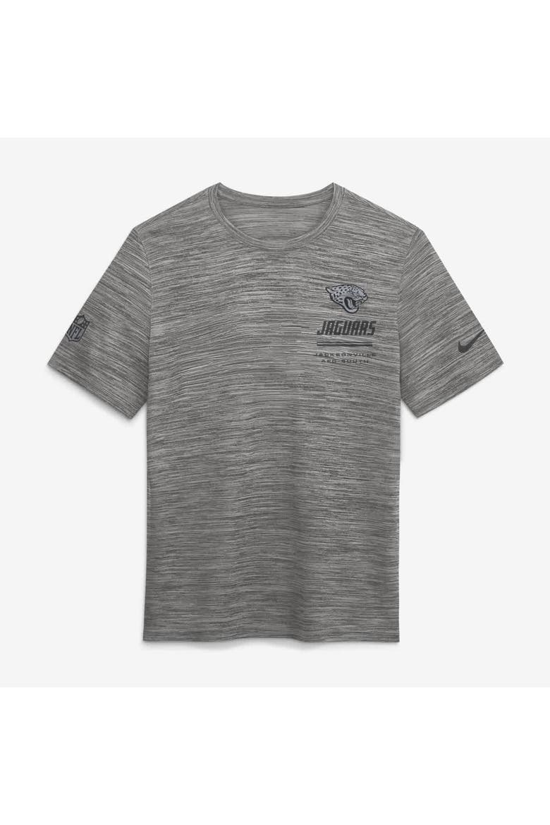 Men's Nike Gray Jacksonville Jaguars Sideline Double Covered Dri-FIT Velocity T-Shirt, Alternate, color, Gray