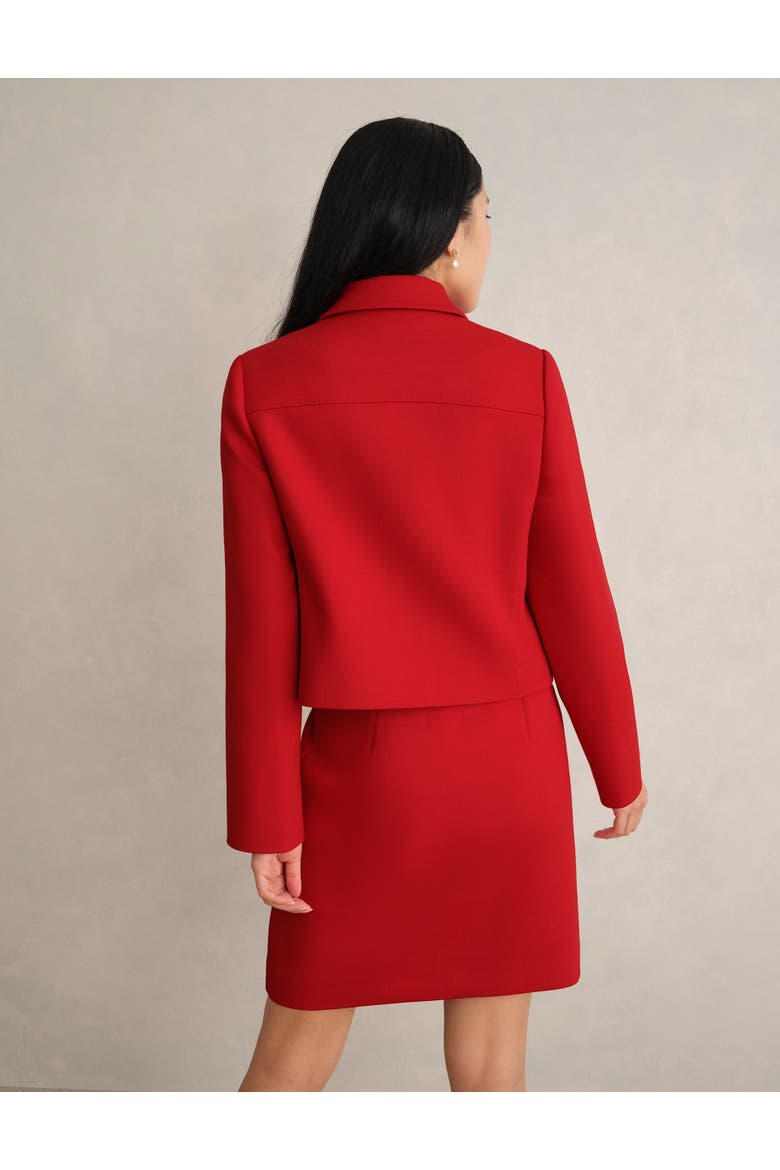 Nessie Boxy Collard Jacket, Alternate, color, Pepper Red