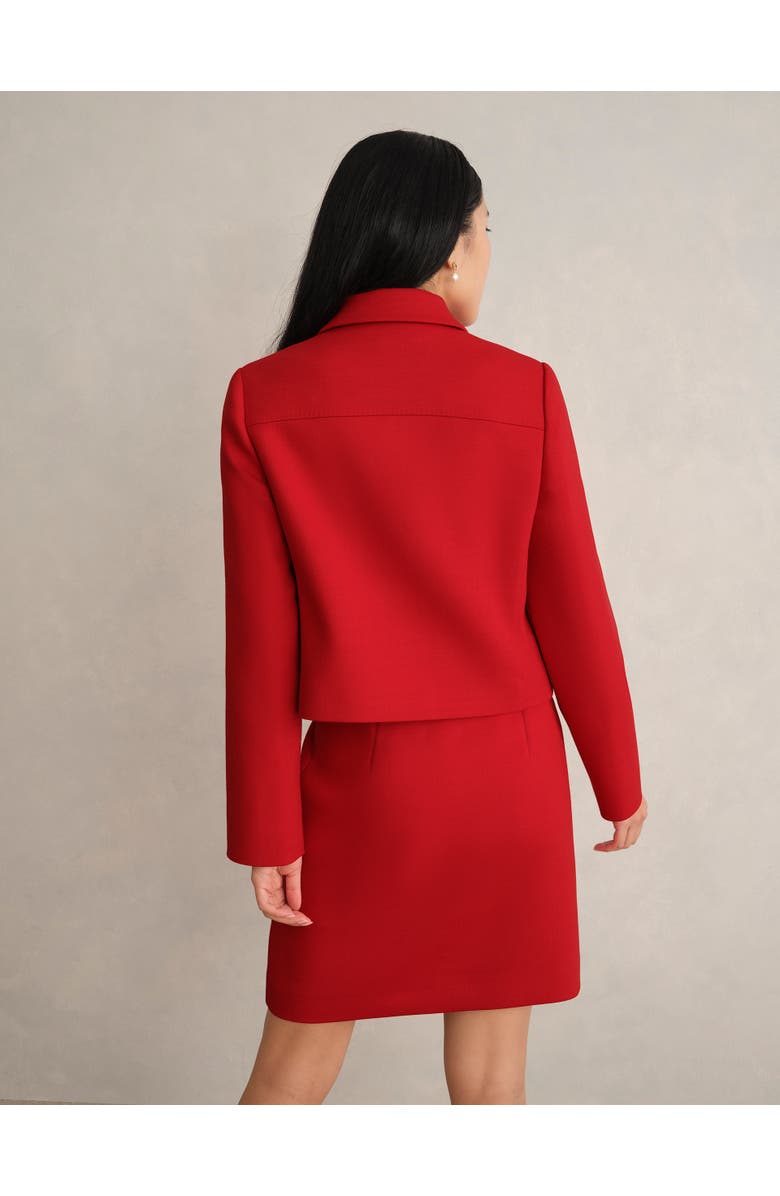 HOBBS LONDON Nessie Boxy Collard Jacket, Alternate, color, Pepper Red