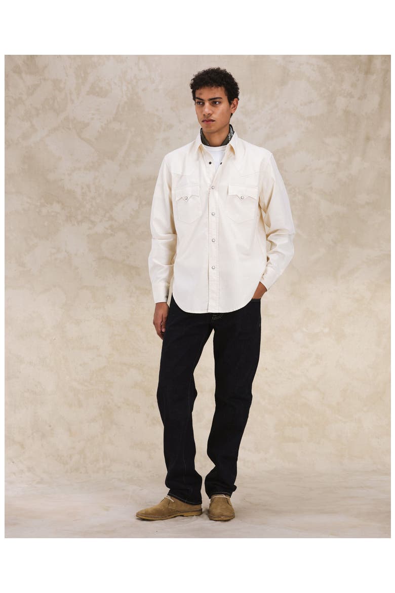 Kayace Texan Cotton Shirt, Alternate, color, OFF WHITE
