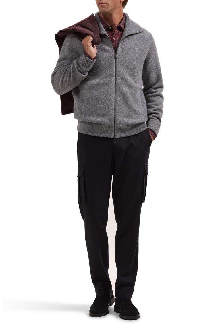 Wool Blend Full Zip Sweater Jacket, Alternate, color, GRAPHITE