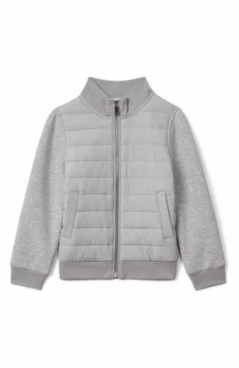 Reiss Kids' Flintoff Sr. Mixed Media Quilted Bomber Jacket