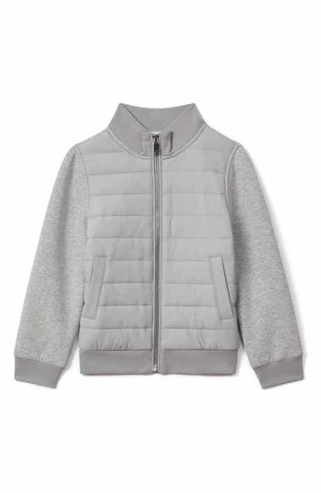 Reiss Kids' Flintoff Sr. Mixed Media Quilted Bomber Jacket