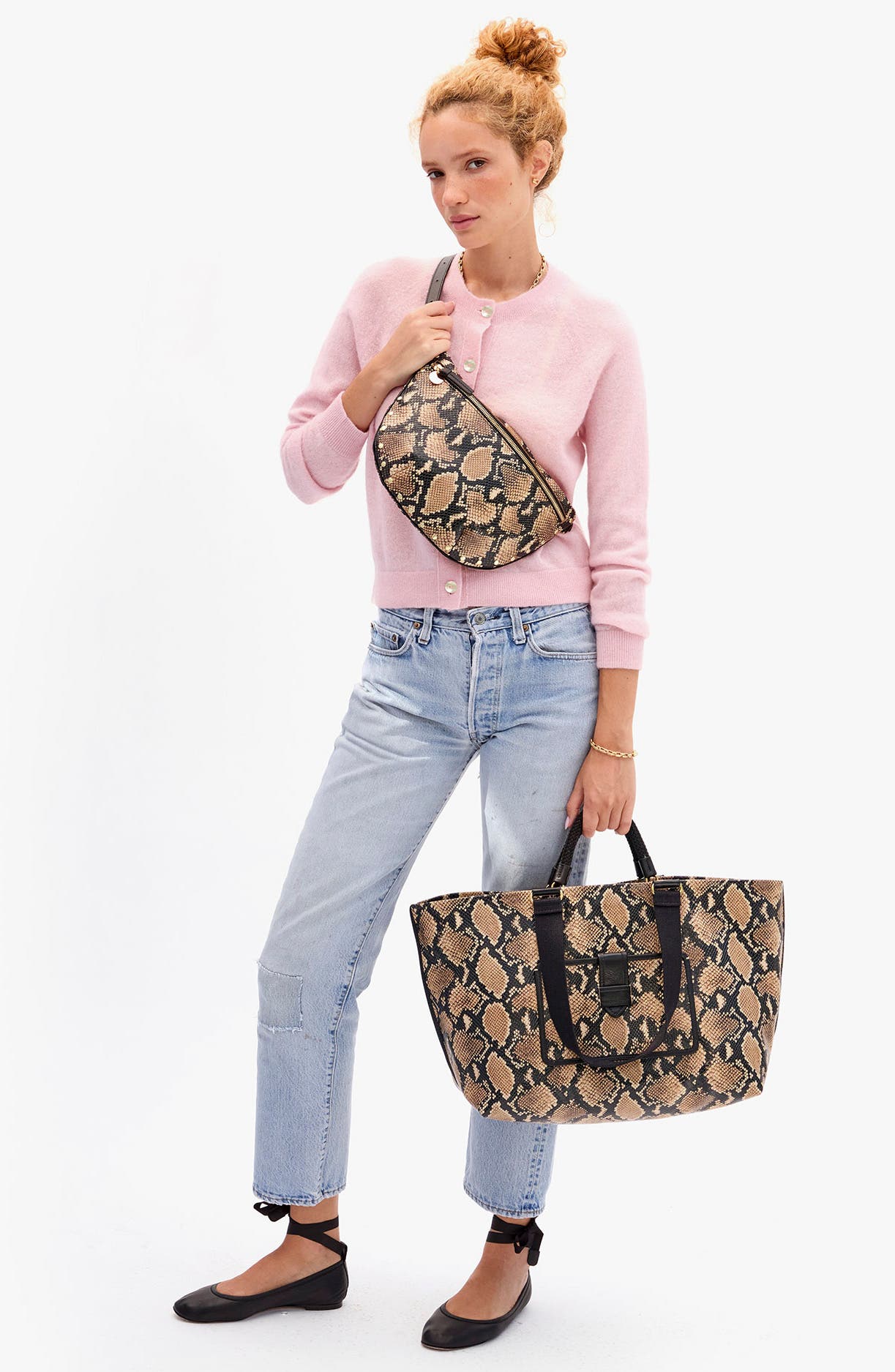 Clare V. Grande Bateau Tote, Alternate, color, Tan