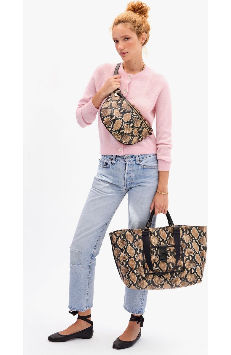 Clare V. Grande Bateau Tote, Alternate, color, Tan