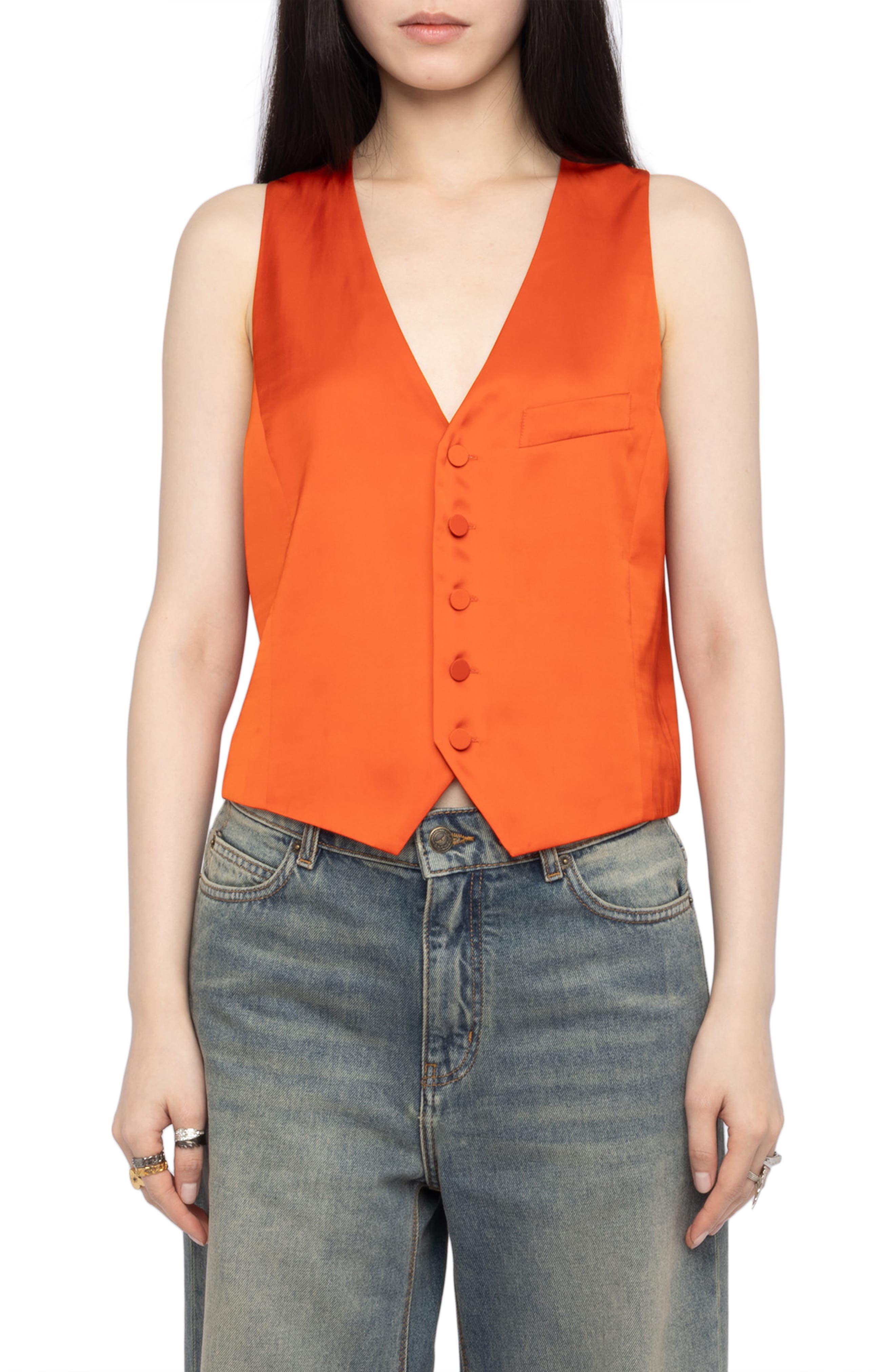 Emaux Sleeveless Satin Top - image 3