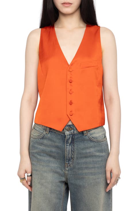 Emaux Sleeveless Satin Top