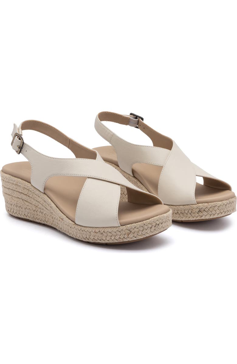 ABEO Riviera Cross Sandal, Alternate, color, Off White Leather - Regular