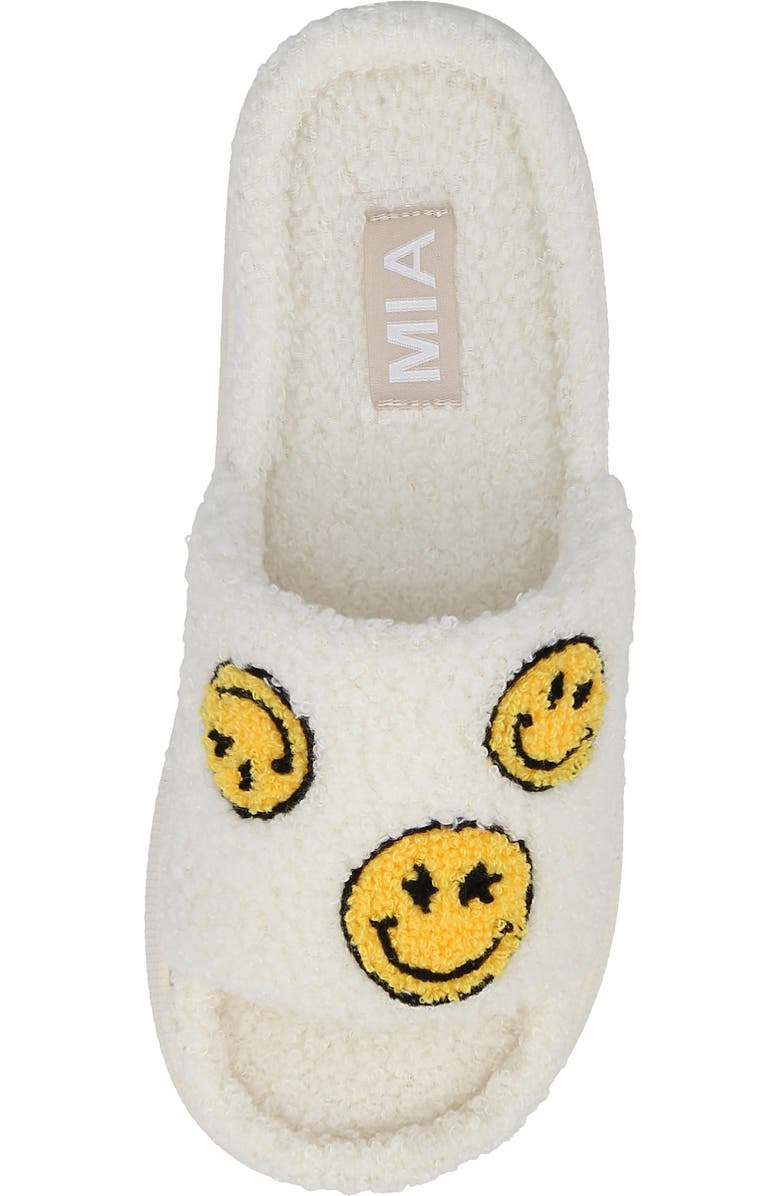 MIA Huggie Platform Sandal, Alternate, color, Triple Yellow Smiles
