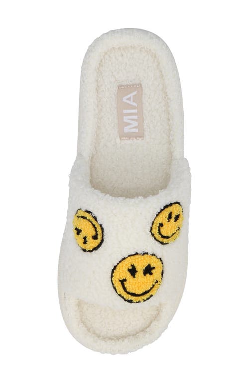 Mia Huggie Platform Sandal In Triple Yellow Smiles
