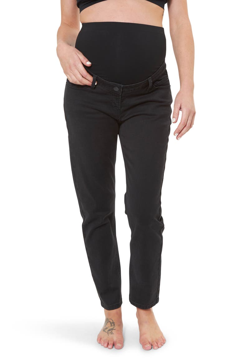 Hunter Over Bump Crop Jean, Main, color, BLACK