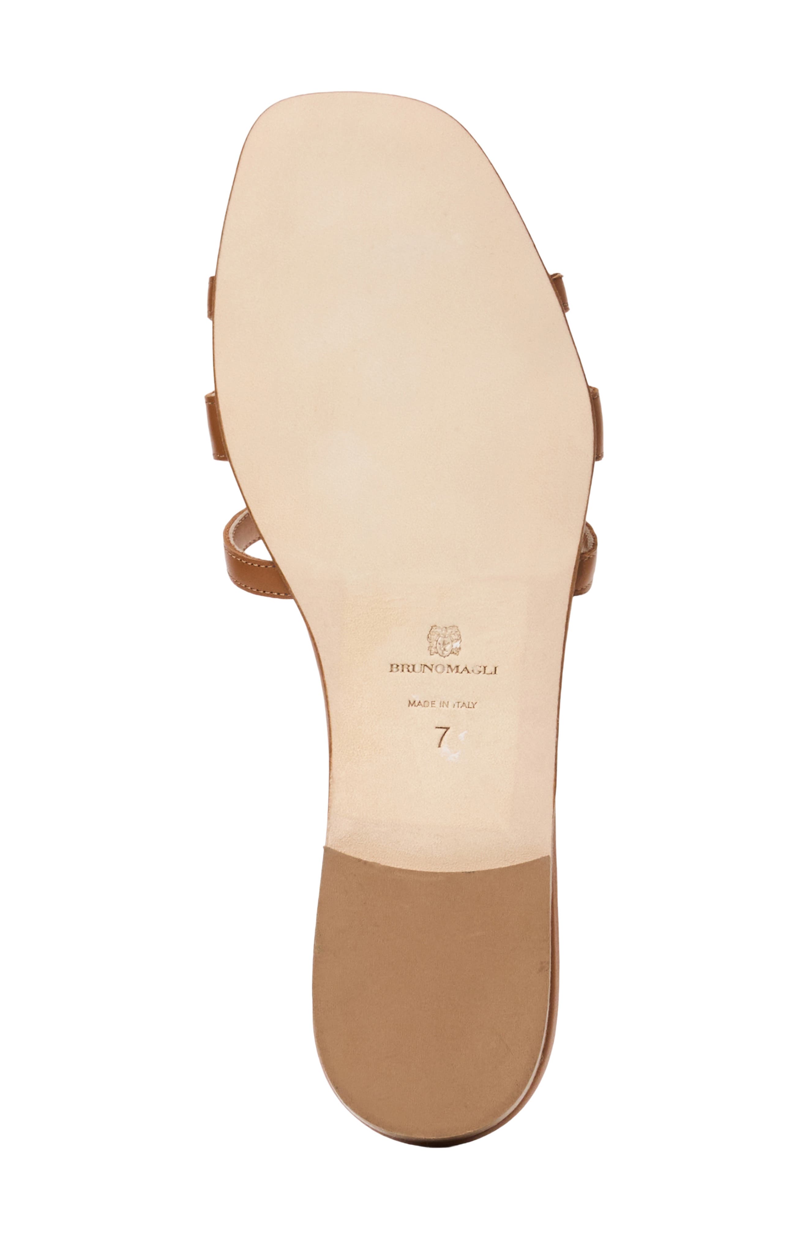 Bruno Magli Flore Slide Sandal, Alternate, color, Cognac Nappa/ Tonal