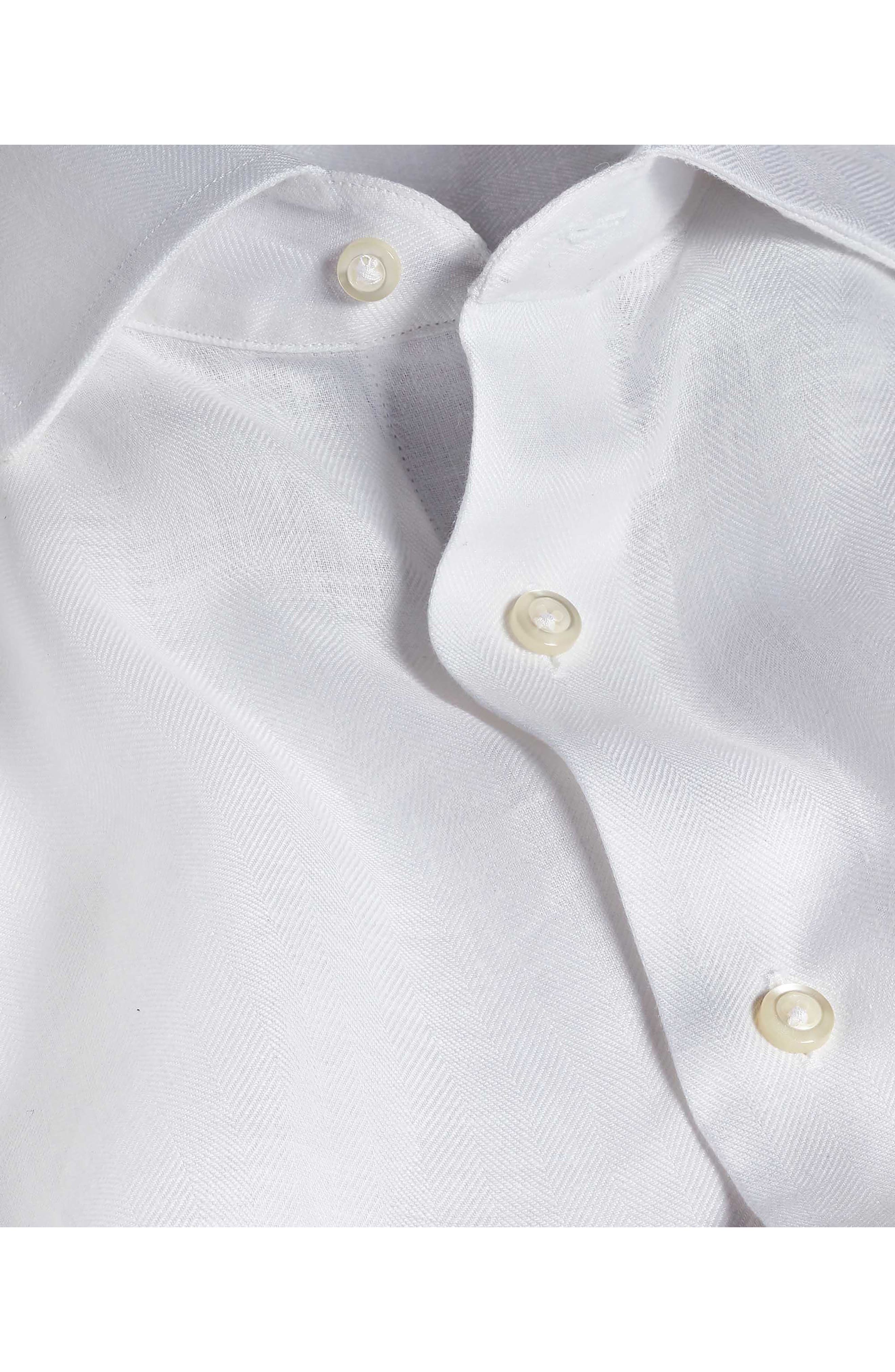 Trim Fit Herringbone Linen Dress - image 2