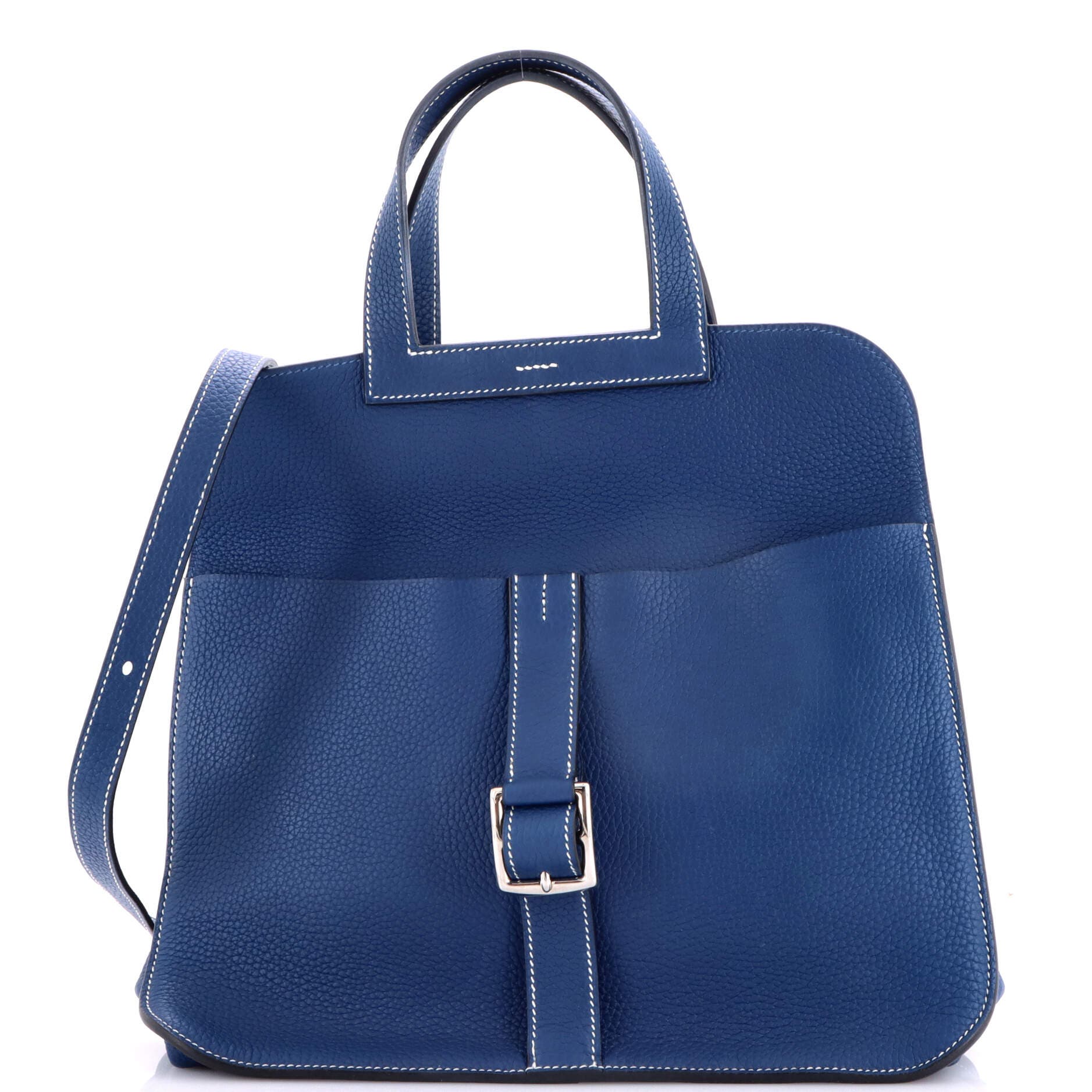 Pre-Owned Hermes Halzan Bag Clemence 31, Main, color, Deep Blue