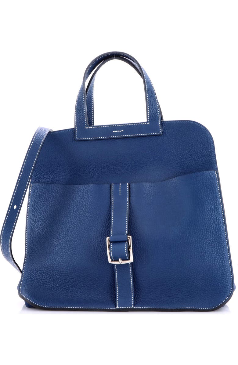 Pre-Owned Hermes Halzan Bag Clemence 31, Main, color, Deep Blue
