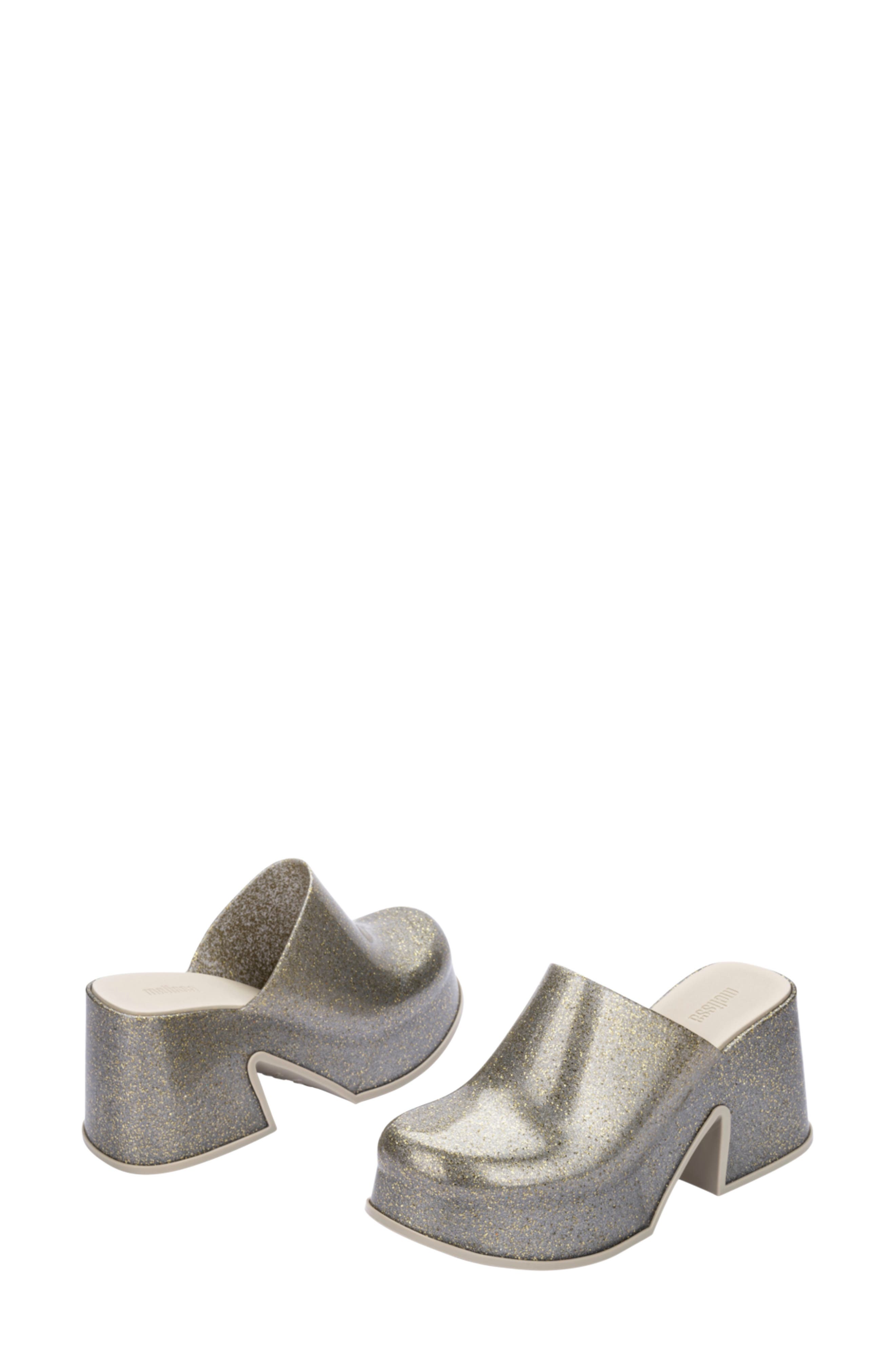 Mia Platform Mule, Alternate, color, GOLDEN GLITTER GLASS