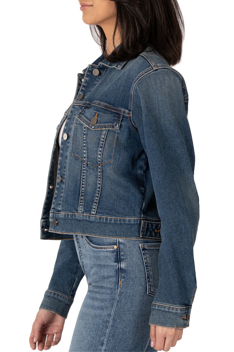 Julia Crop Denim Trucker Jacket, Alternate, color, MAIN