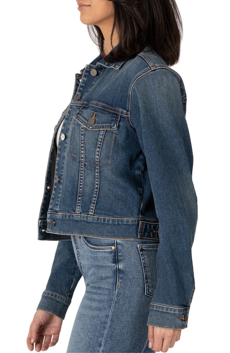 KUT from the Kloth Julia Crop Denim Trucker Jacket, Alternate, color, Main