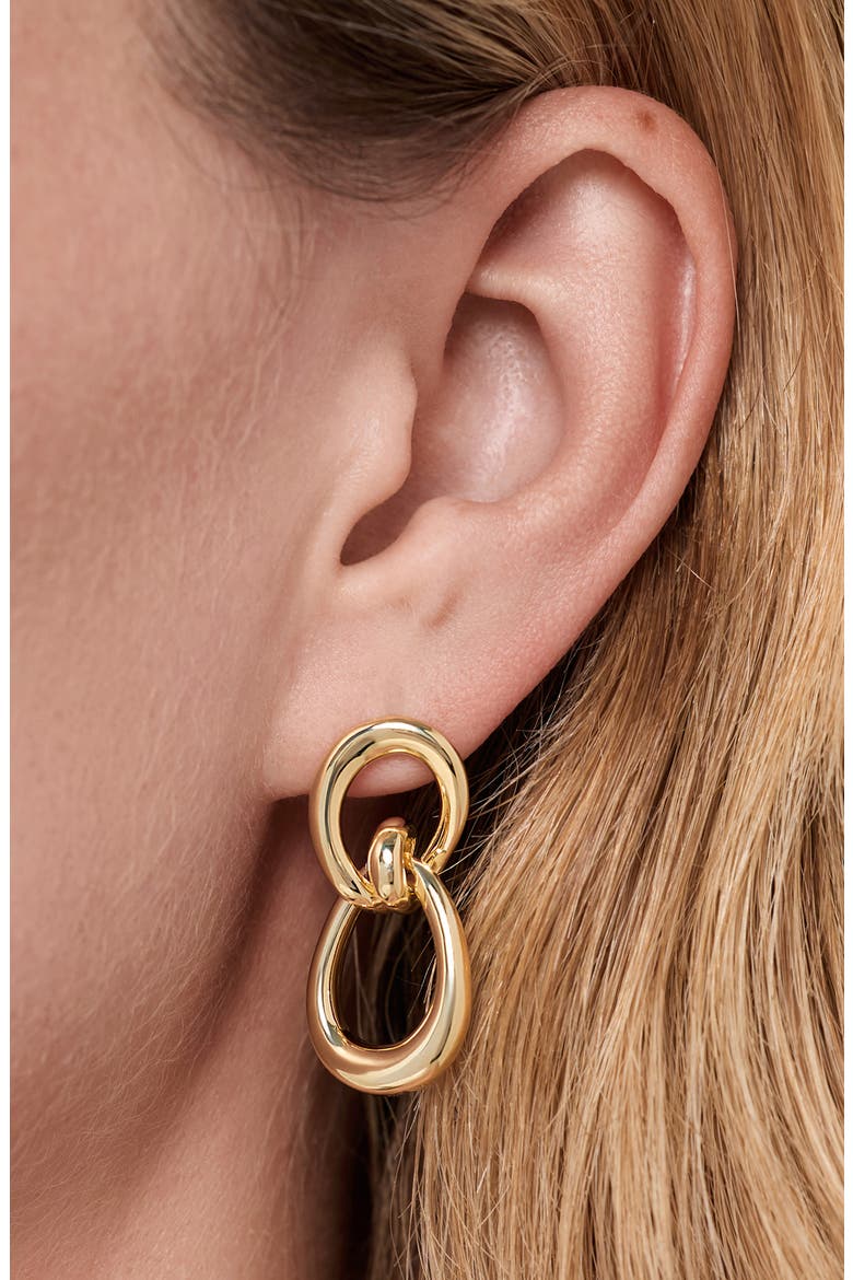 Violet Drop Earrings, Alternate, color, GOLD