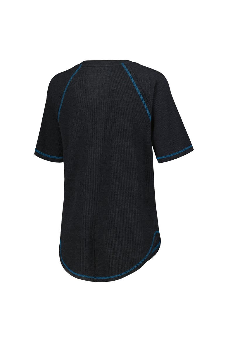 Women's G-III 4Her by Carl Banks Black Ross Chastain Ball Chase Tri-Blend Thermal Raglan Top, Alternate, color, Black