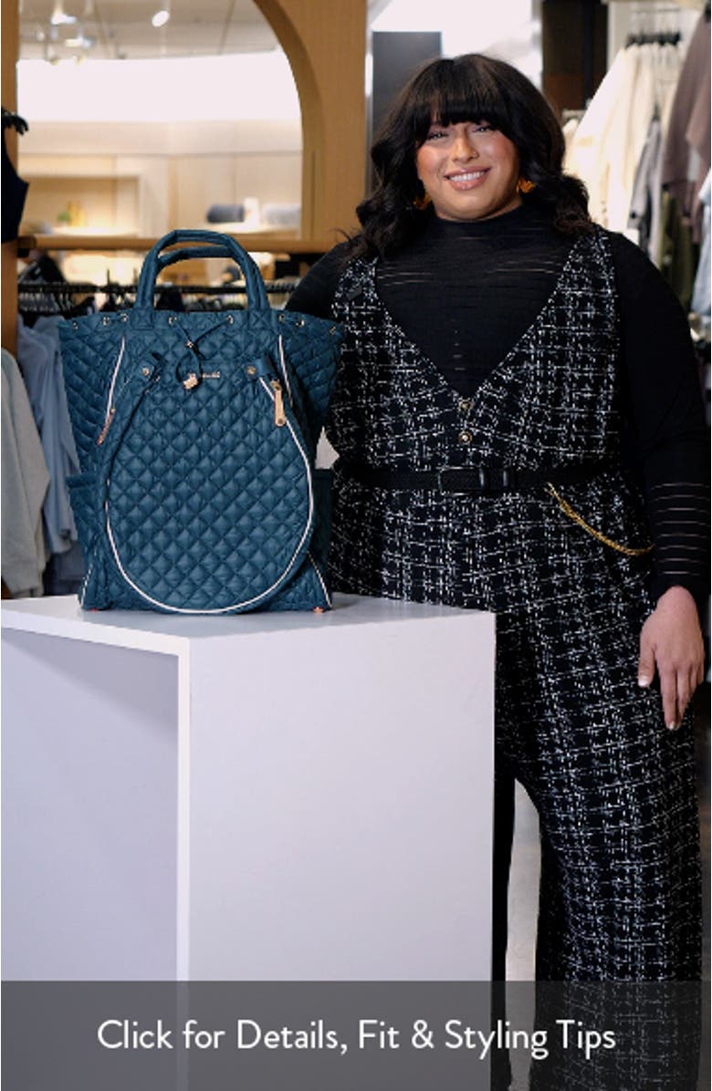 Doubles Convertible Quilted Tennis Backpack, sales video thumbnail