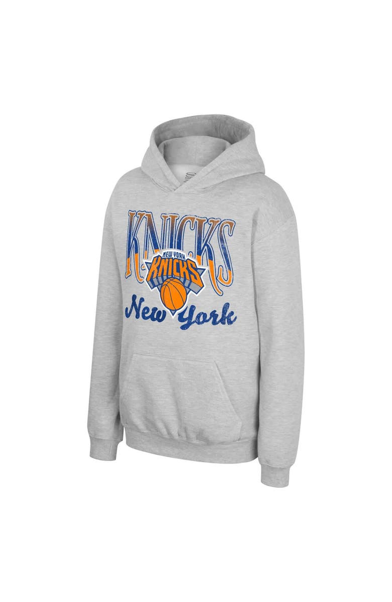 Stadium Essentials Youth Stadium Essentials Heather Gray New York Knicks Sky High Hoodie, Alternate, color, Heather Gray