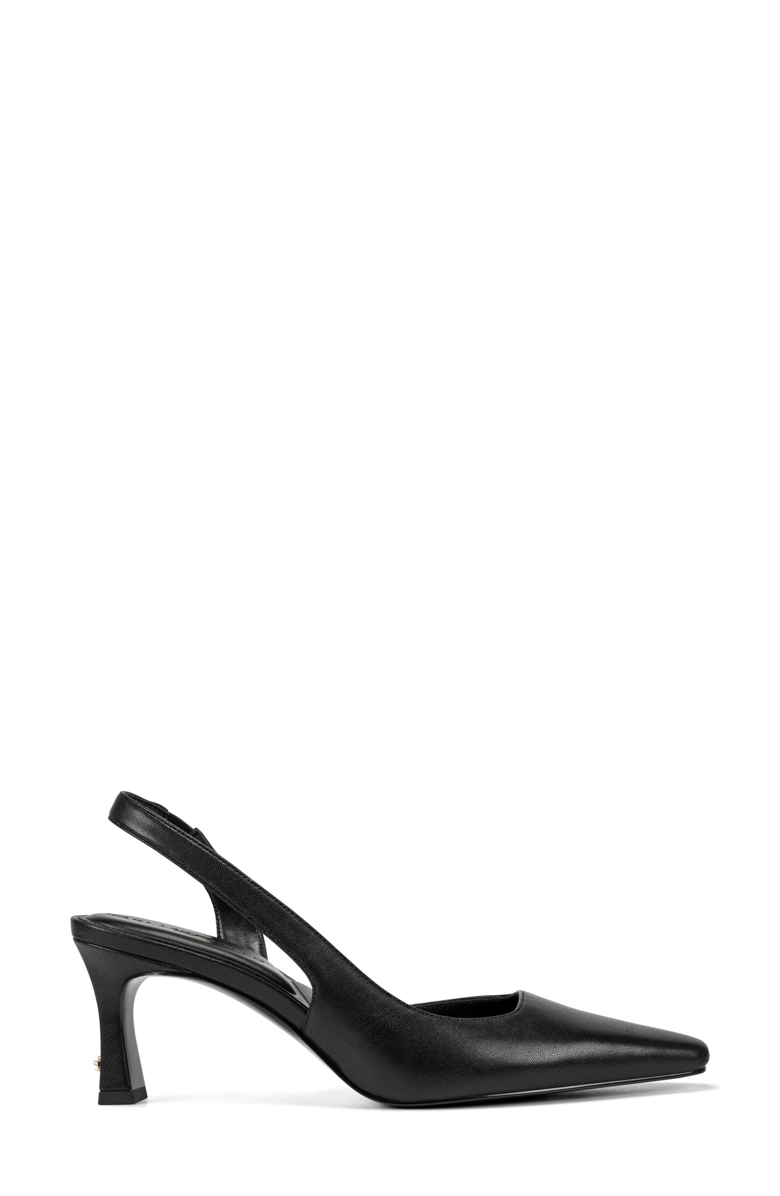 KARL LAGERFELD Sheenz Pointed Toe Slingback Pump, Alternate, color, Black