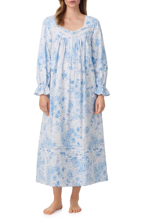 Long Sleeve Cotton Flannel Ballet Nightgown