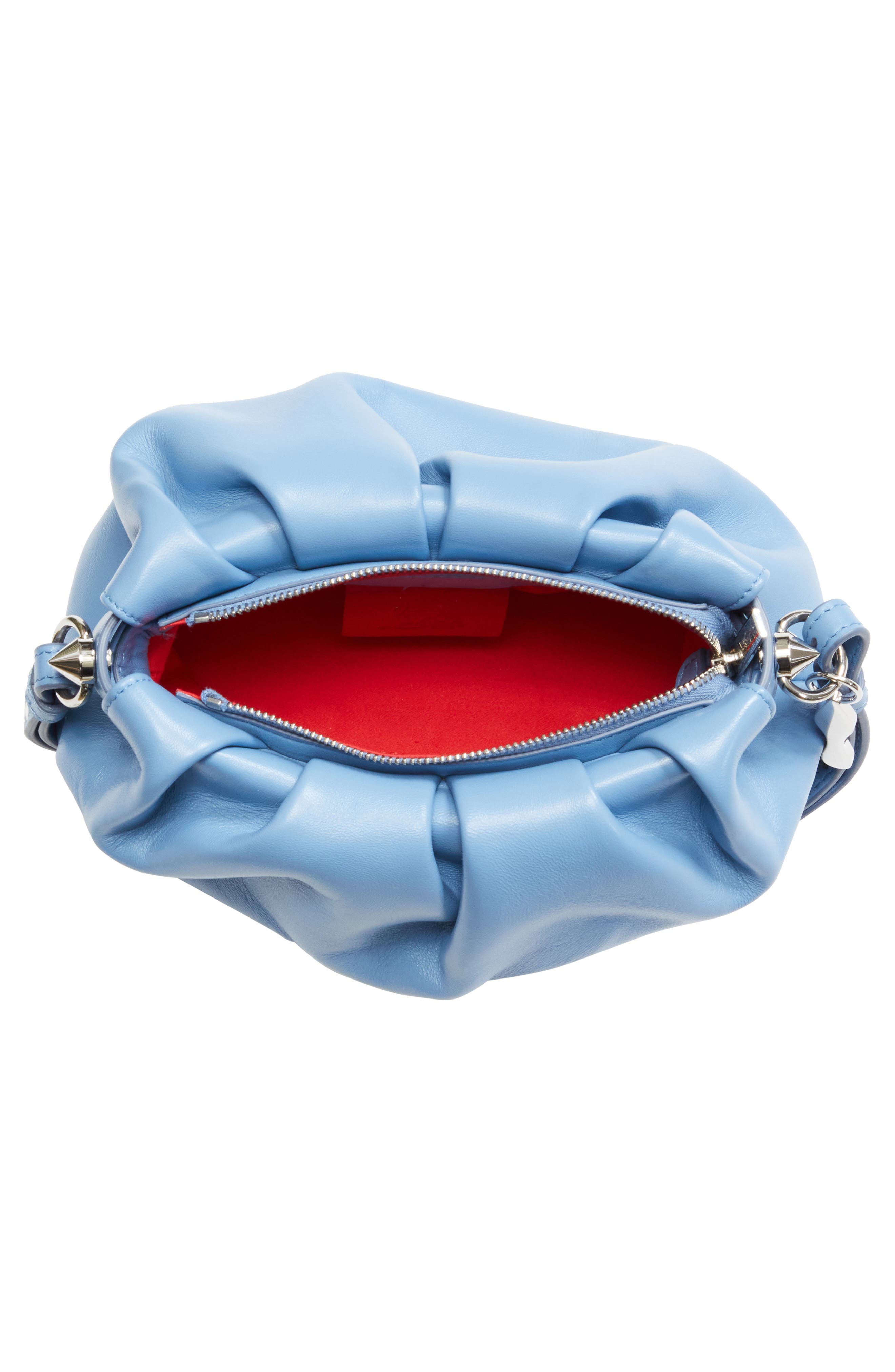 Christian Louboutin Mini Eva Leather Crossbody Bag, Alternate, color, 4375 Ceruleo