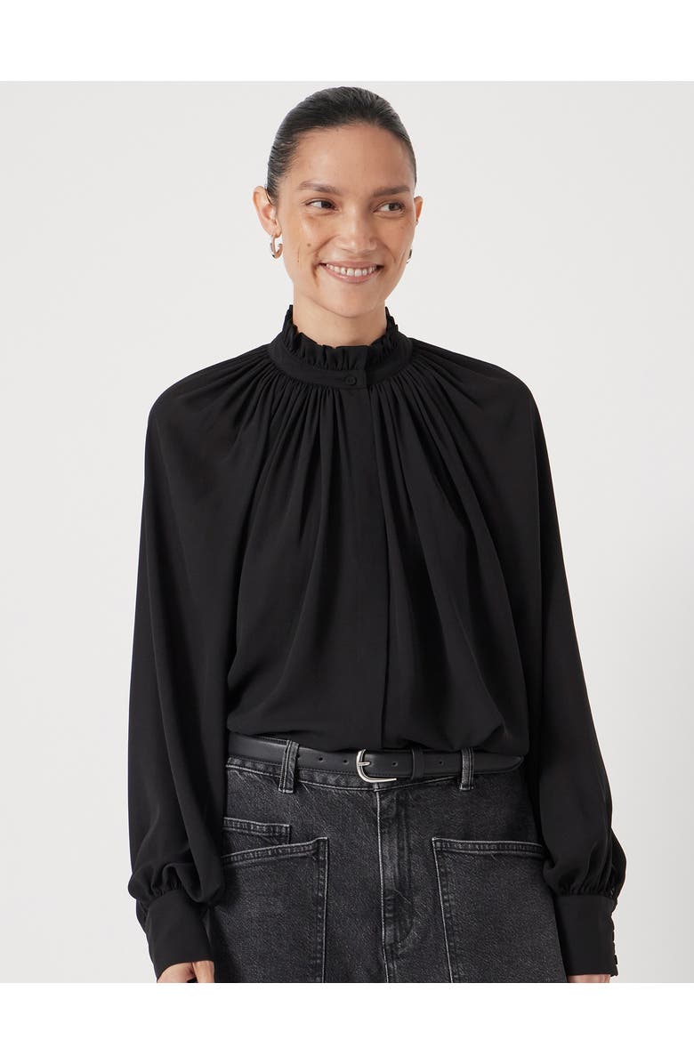 Hush Fleur Floaty Chiffon Blouse, Main, color, Black