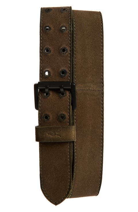 Covered Eyelet Leather Belt
