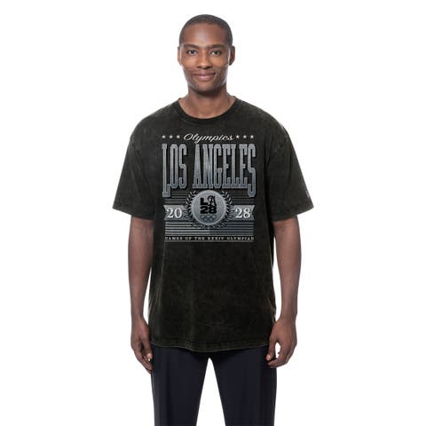 Men's New Era  Black LA 2028 Summer Olympics Mineral Wash T-Shirt
