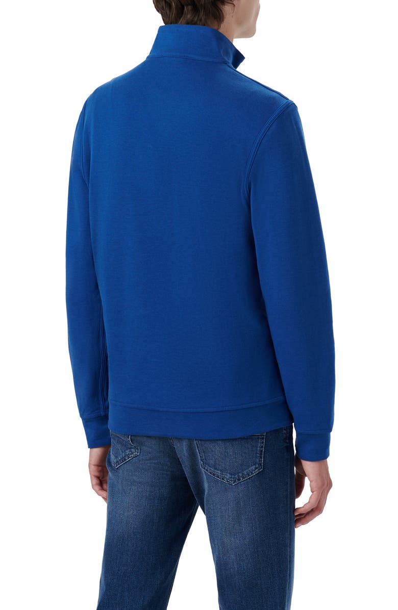 Bugatchi Reversible Knit Quarter Zip Pullover, Alternate, color, French Blue