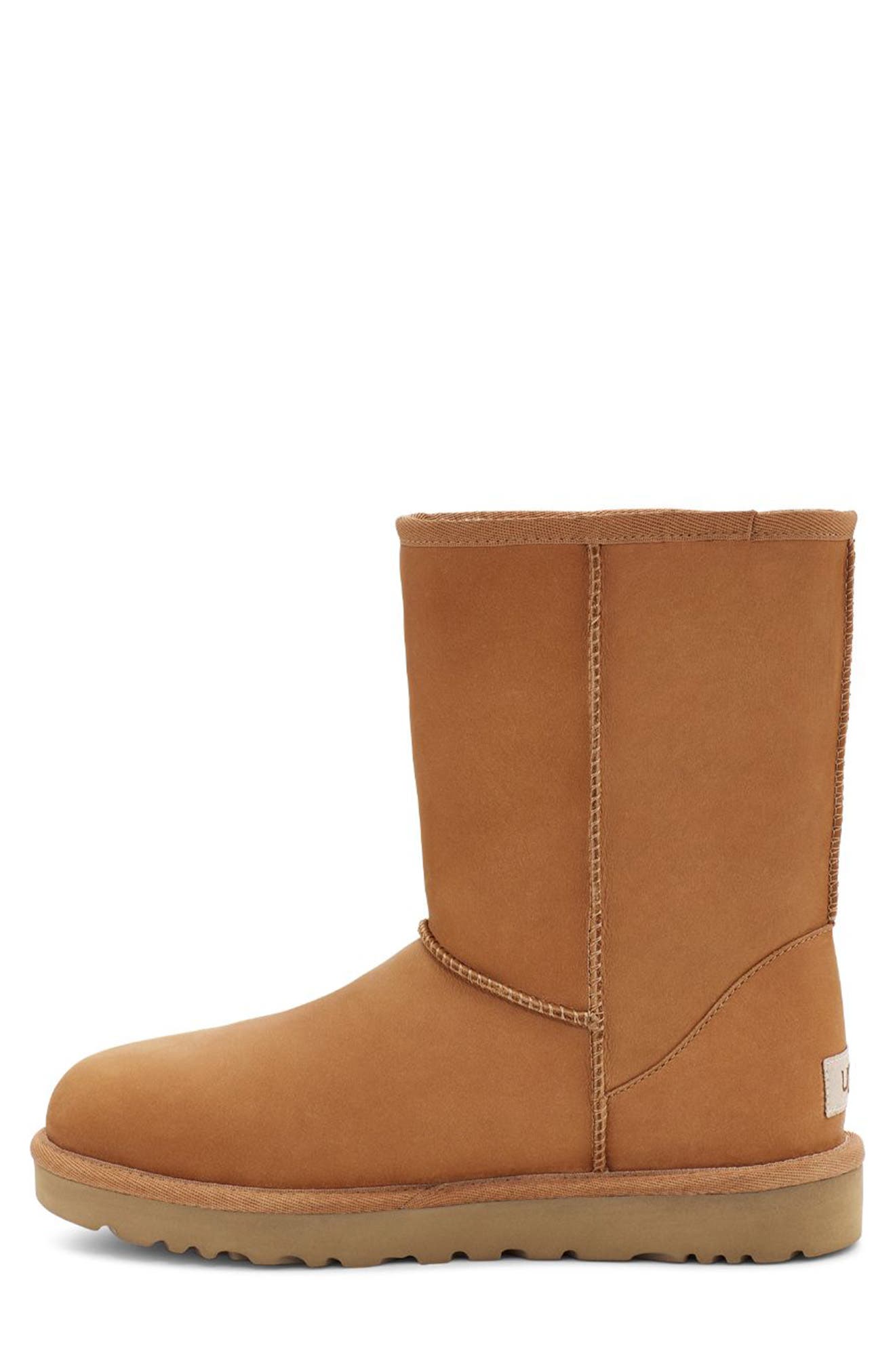 Classic Short Leather Water Resistant Boot, Alternate, color, TAN