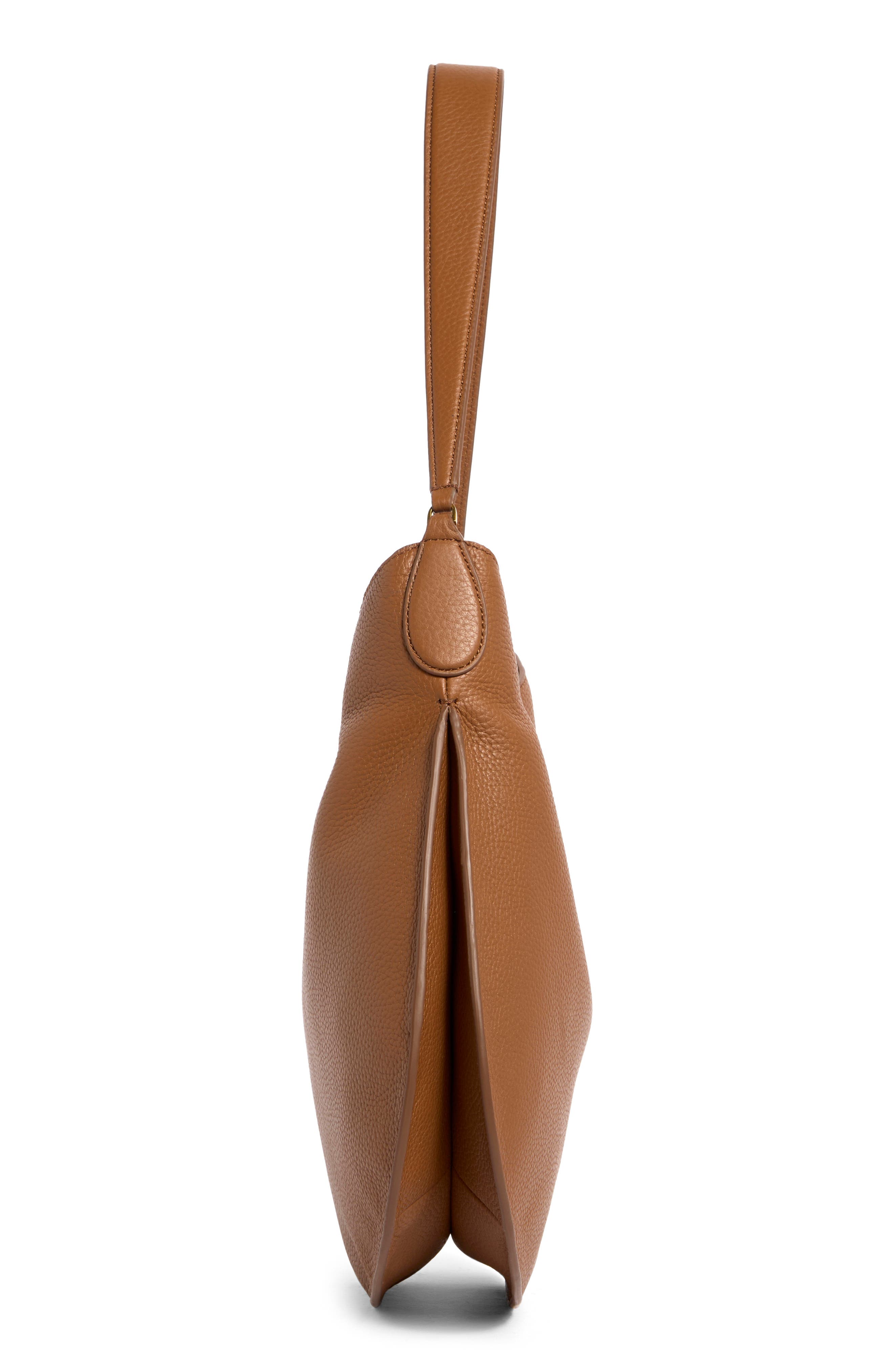 Helena Leather Hobo Bag, Alternate, color, SADDLE