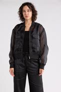 Sanctuary Organza Crop Bomber Jacket
