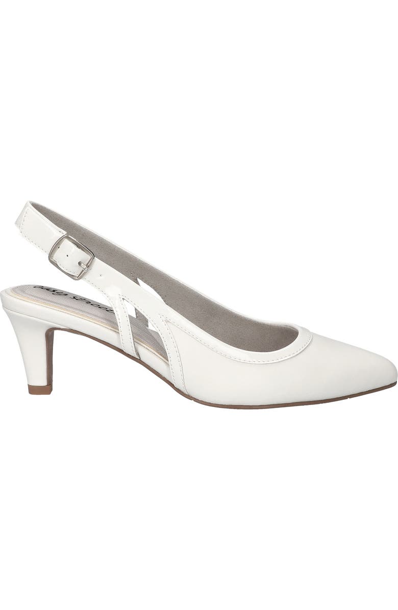 EASY STREET Glisten Kitten Heel Slingback Pump, Alternate, color, White