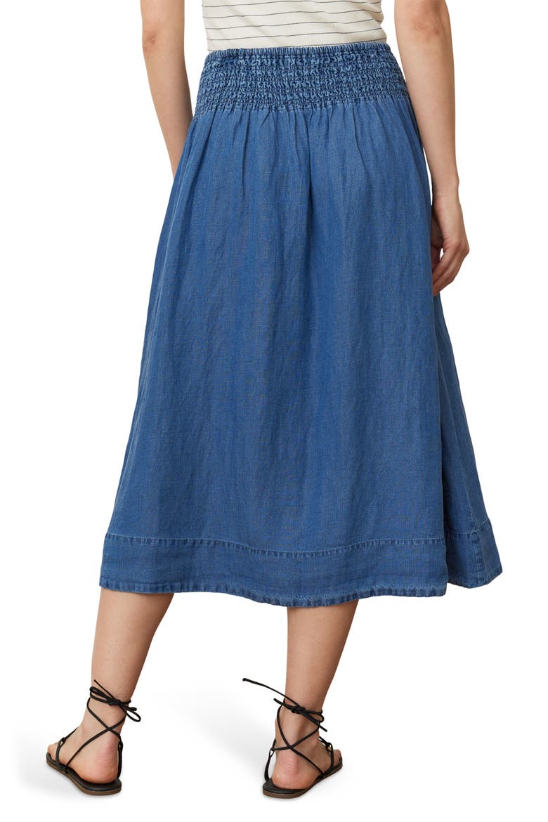 Bea Charm Midi Skirt, Alternate, color, MEDIUM WASH
