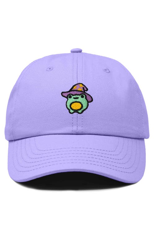 Shop Dalix Sorcerer Frog Embroidered Dad Hat In Lavender