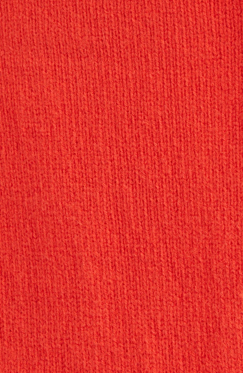 JW Anderson Logo Embroidered Wool Turtleneck Sweater, Alternate, color, Neon Orange