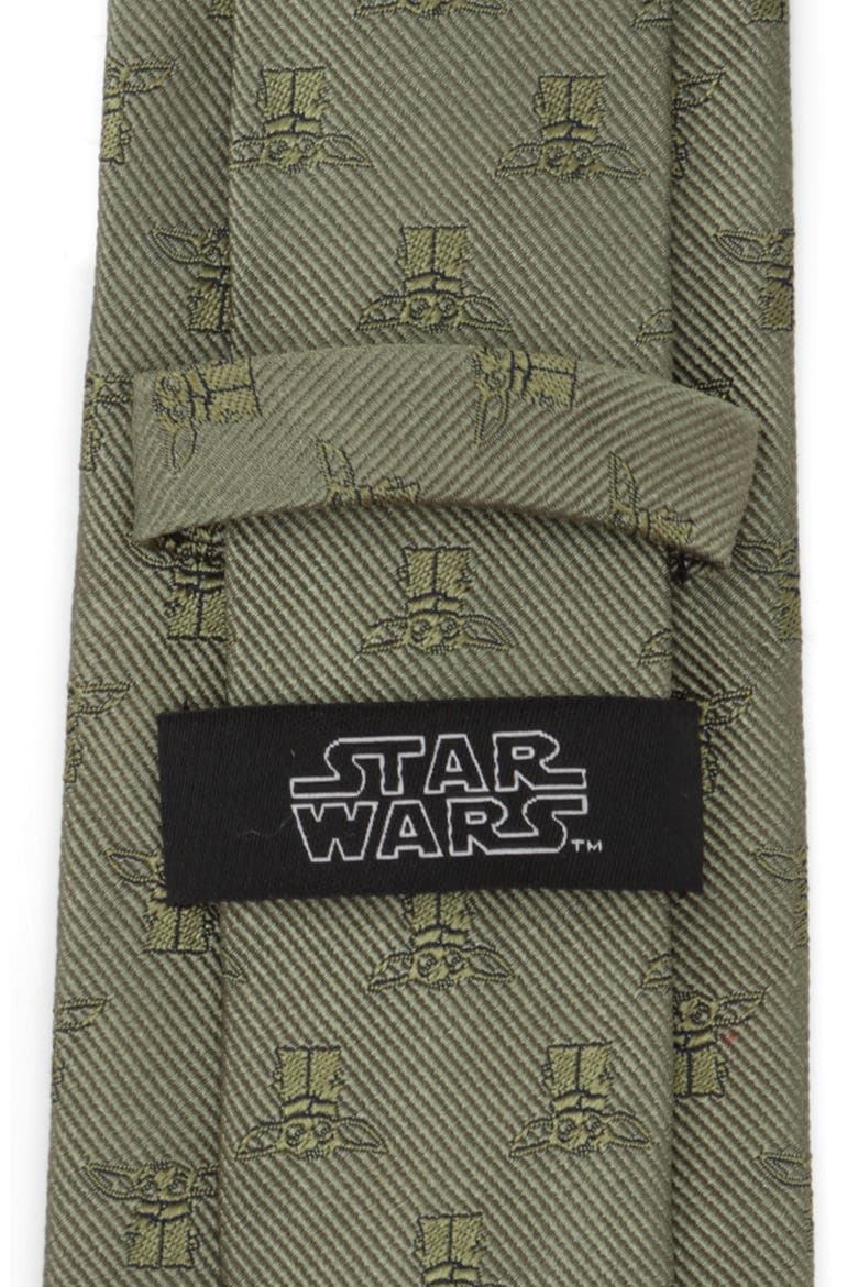 Star Wars™ - The Mandalorian The Child Silk Tie, Alternate, color, GREEN