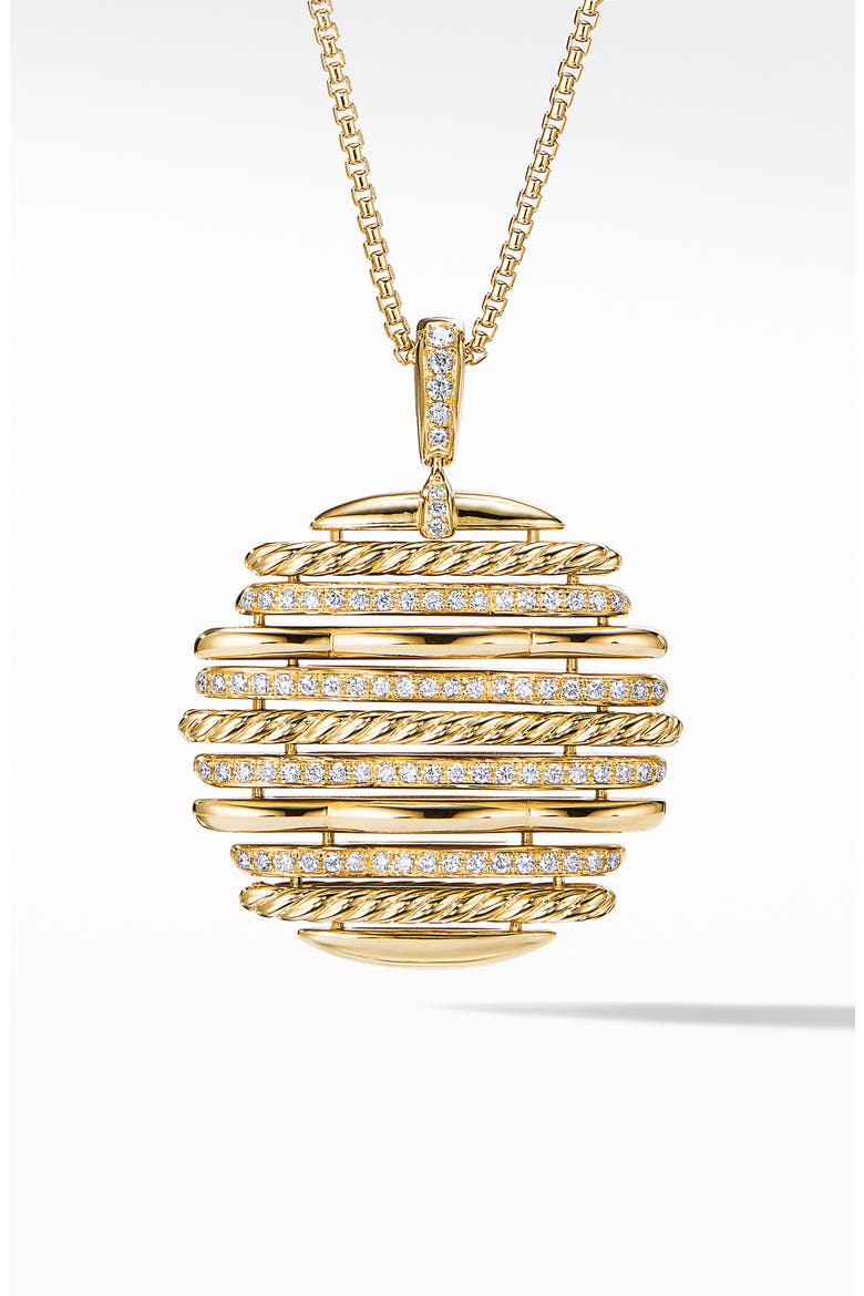 Tides Pendant Necklace in 18K Yellow Gold with Diamonds, Main, color, GOLD/ DIAMOND