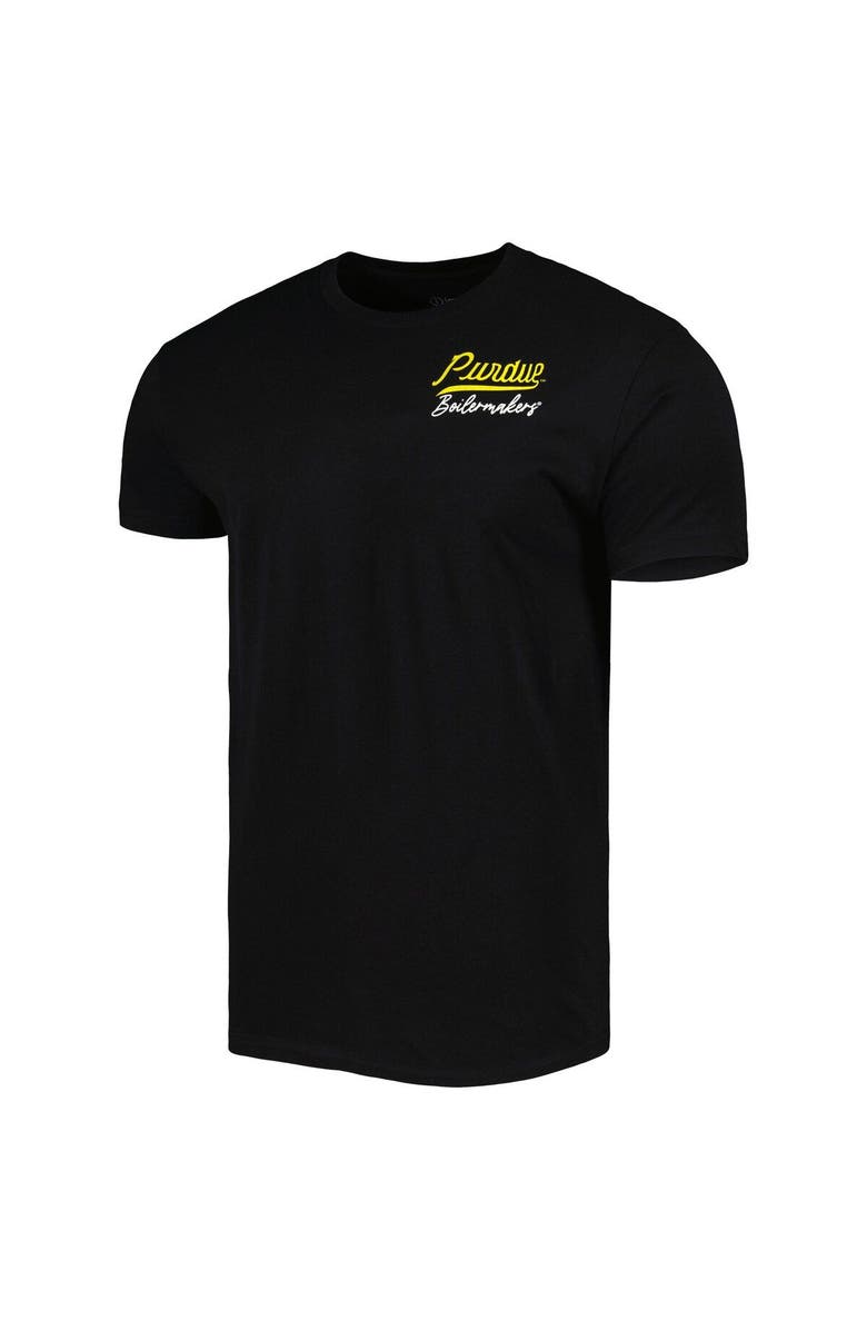 IMAGE ONE Men's Black Purdue Boilermakers Vintage Through the Years Two-Hit T-Shirt, Alternate, color,