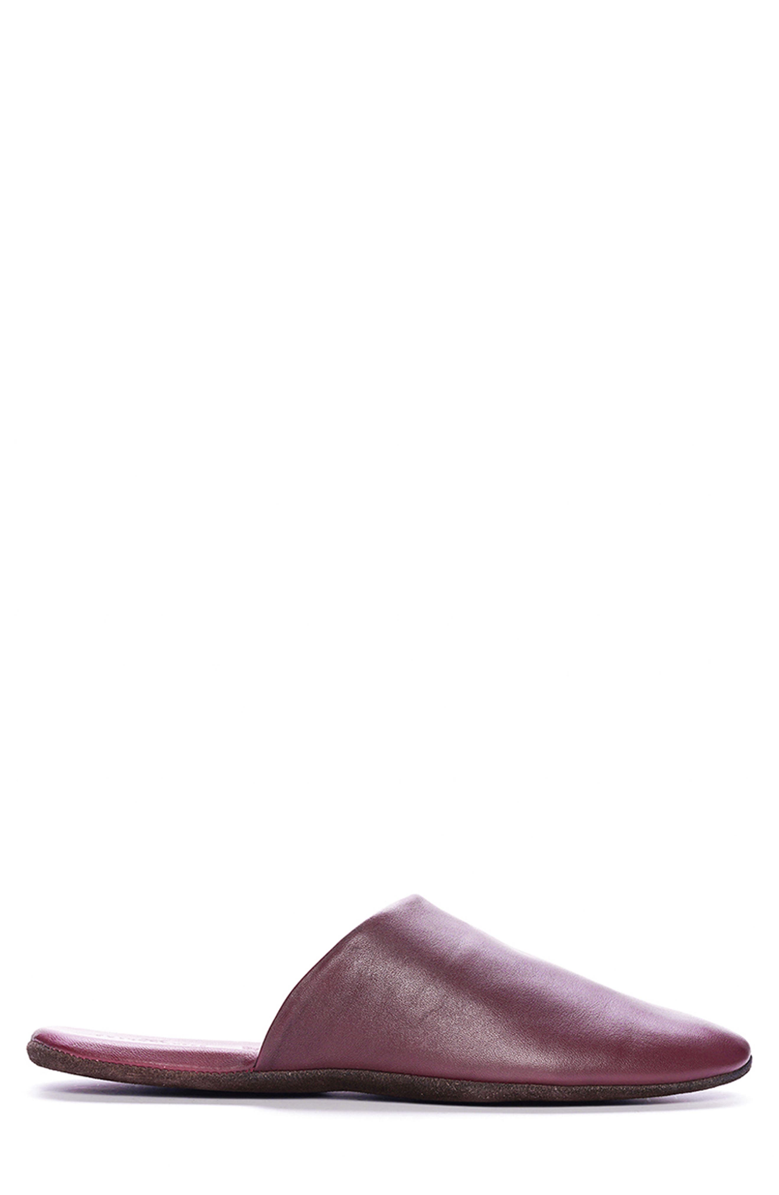 Anthony Veer Clark Leather Scuff Slipper, Alternate, color, Dark Red