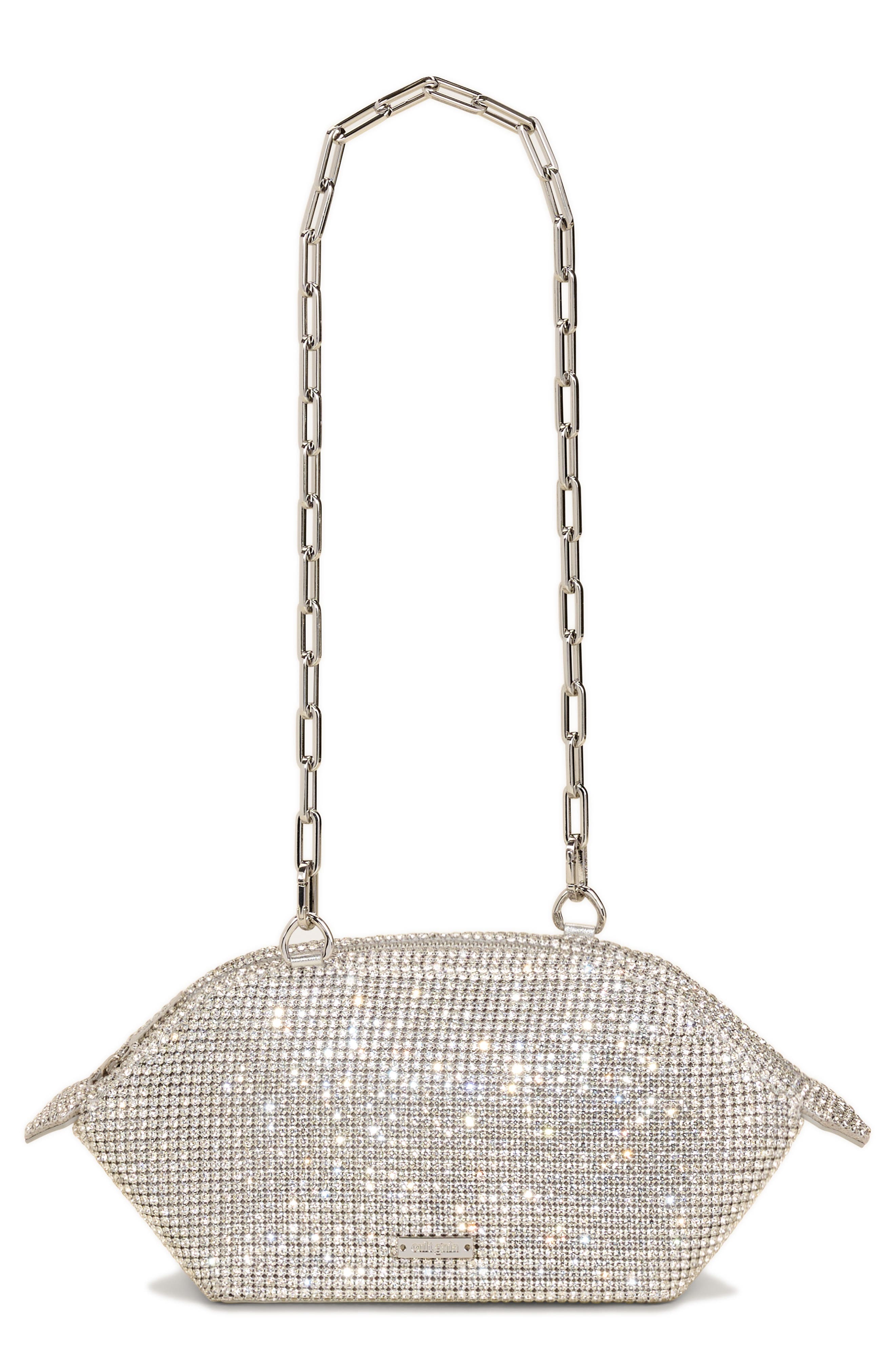 Cult Gaia Lucette Rhinestone Clutch, Main, color, 