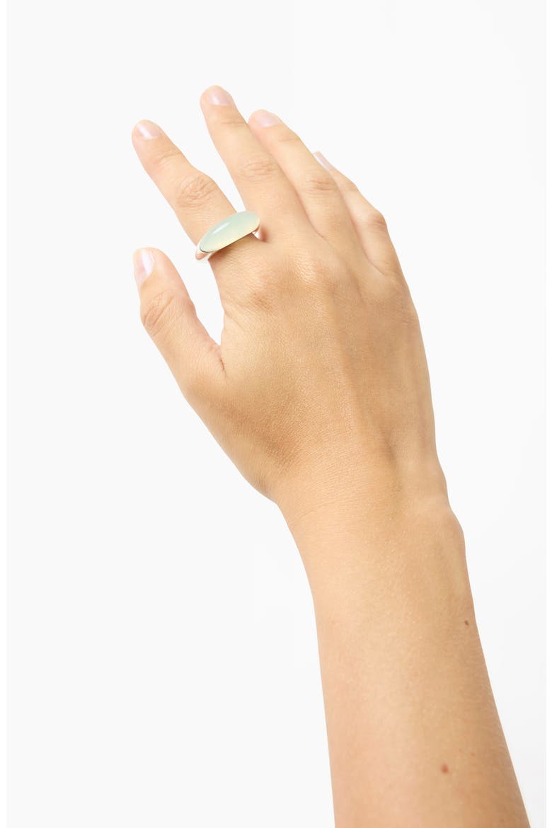 The Beatrice Ring, Alternate, color, GREEN SERPENTINE SILVER