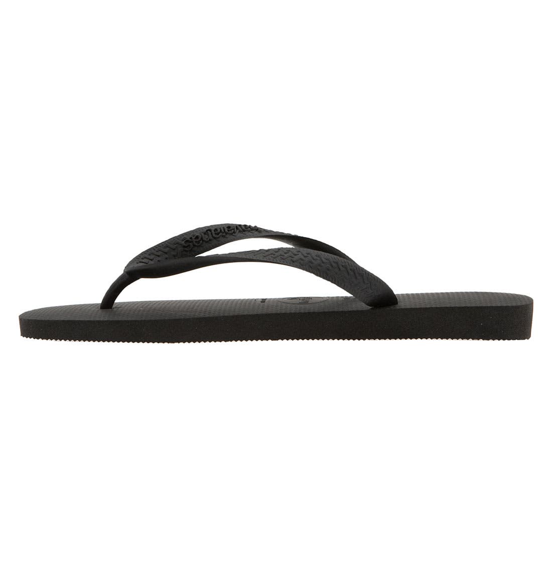 Top Flip Flop, Alternate, color, BLACK