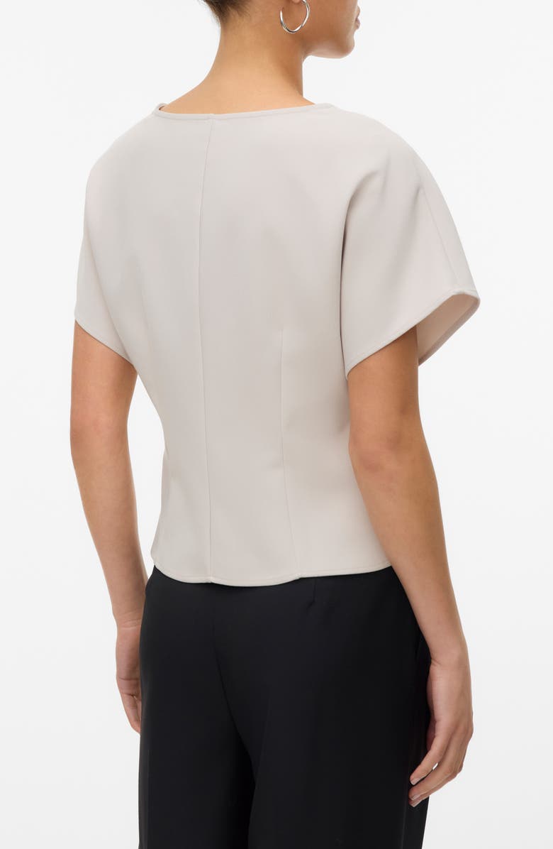 VERO MODA Sonja Short Sleeve Asymmetric Top, Alternate, color, Pumice Stone