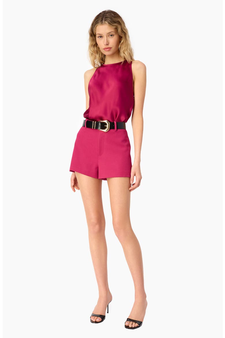 Jolie High Waist Shorts, Alternate, color, SNAPDRAGON