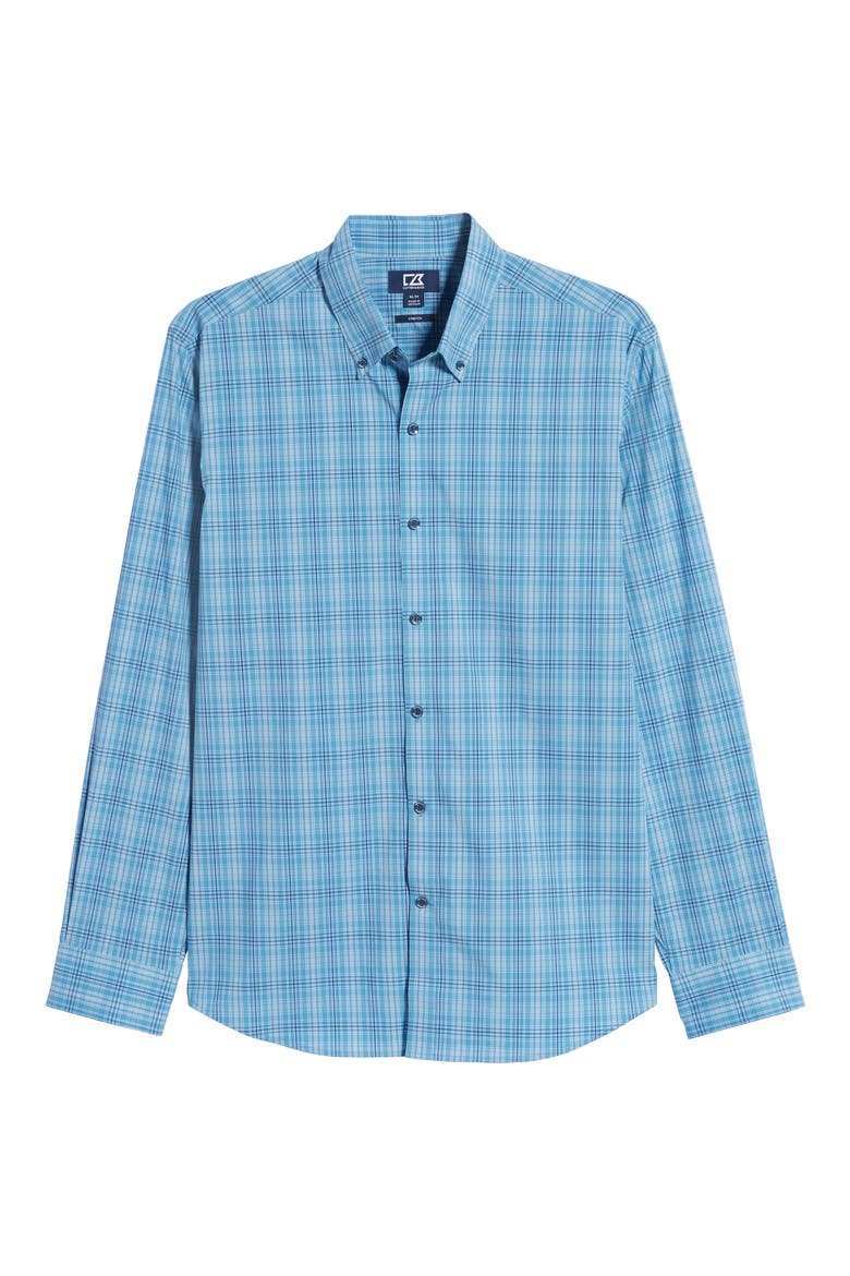 Soar Classic Fit Plaid Performance Button-Down Shirt, Alternate, color, CHAMBERS